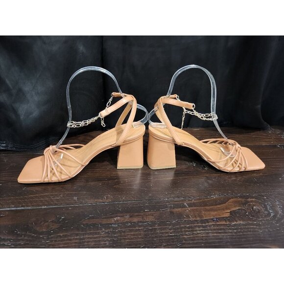 Open Edit Clarissa Chain Sandal in Tan Mocha/Sz. 8M, NWOB - Picture 2 of 10